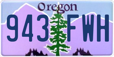 OR license plate 943FWH