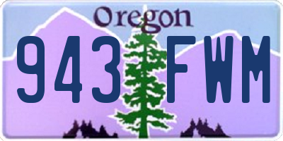 OR license plate 943FWM