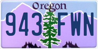 OR license plate 943FWN
