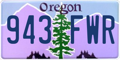 OR license plate 943FWR