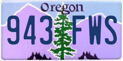 OR license plate 943FWS