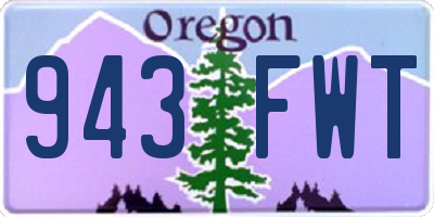 OR license plate 943FWT