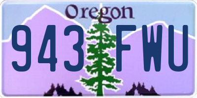 OR license plate 943FWU