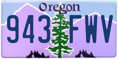OR license plate 943FWV