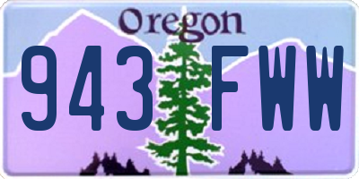 OR license plate 943FWW