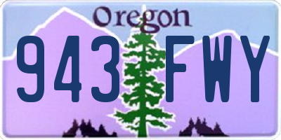 OR license plate 943FWY