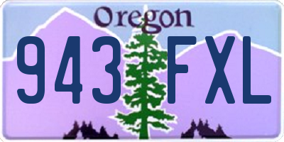 OR license plate 943FXL