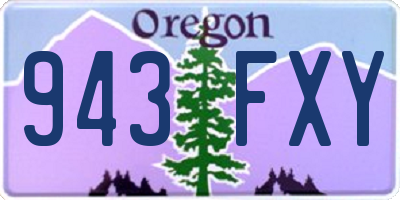 OR license plate 943FXY