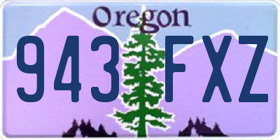 OR license plate 943FXZ