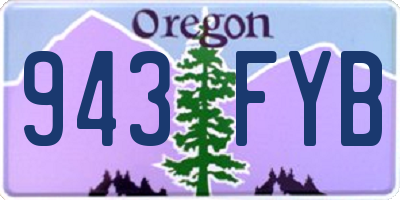 OR license plate 943FYB