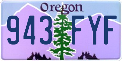 OR license plate 943FYF