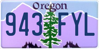 OR license plate 943FYL