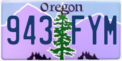 OR license plate 943FYM