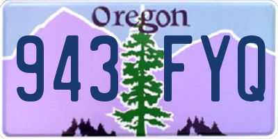OR license plate 943FYQ
