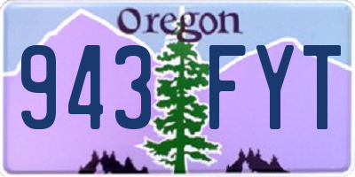 OR license plate 943FYT