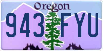 OR license plate 943FYU