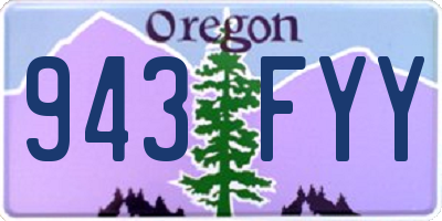 OR license plate 943FYY