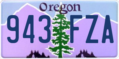 OR license plate 943FZA