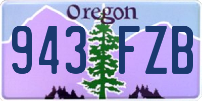 OR license plate 943FZB