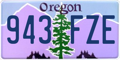 OR license plate 943FZE