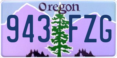 OR license plate 943FZG