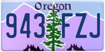 OR license plate 943FZJ