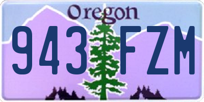 OR license plate 943FZM