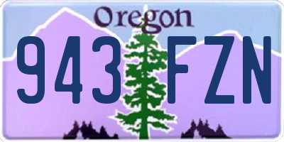 OR license plate 943FZN