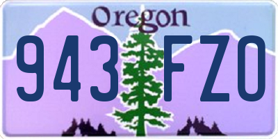 OR license plate 943FZO