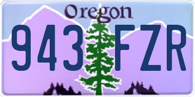OR license plate 943FZR