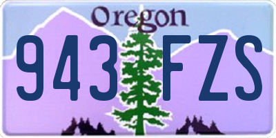 OR license plate 943FZS