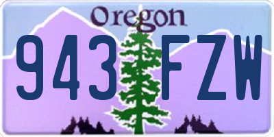 OR license plate 943FZW