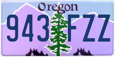 OR license plate 943FZZ