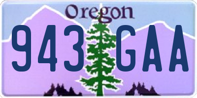 OR license plate 943GAA