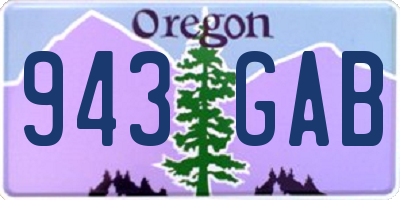 OR license plate 943GAB