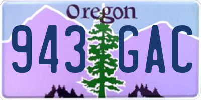 OR license plate 943GAC