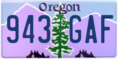 OR license plate 943GAF