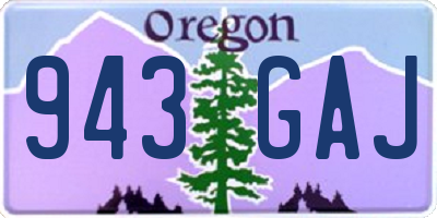 OR license plate 943GAJ