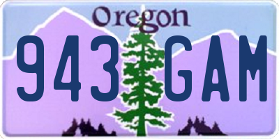 OR license plate 943GAM