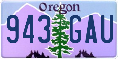 OR license plate 943GAU