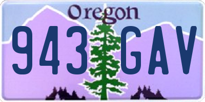 OR license plate 943GAV