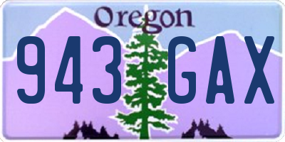 OR license plate 943GAX