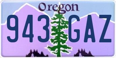 OR license plate 943GAZ