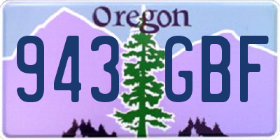 OR license plate 943GBF