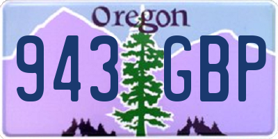 OR license plate 943GBP
