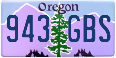 OR license plate 943GBS