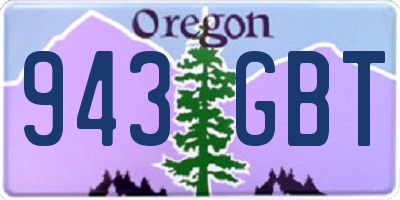 OR license plate 943GBT