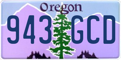 OR license plate 943GCD