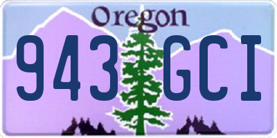 OR license plate 943GCI
