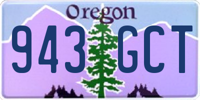 OR license plate 943GCT